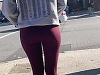 Sexy Stella Maroon Leggings Ass 