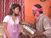 Indian hot aunty showing her boobs to milkman