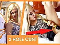 Blonde 2 Hole Cunt GABI GOLD Picked Up in Public FULL SCENE