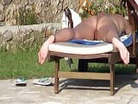 Voyeur naked sunbathing