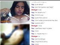 Omegle 3 Mexican Brunette creampie in tits