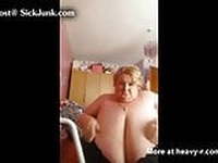 Granny play with massive boobs