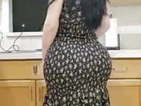 Big ass and tits get fucked in the kitchen by huge cock