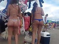 Hot Girls at beach in thong