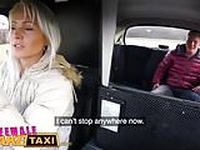 Female Fake Taxi Nympho blonde swaps studs cock for cash