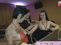 threesome with 2 german tattoo amateur sluts in disco ffm