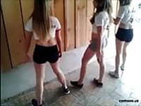 Group of teen girls twerking