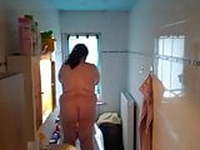 My fat wife shower Spy Cam