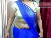 SP Blue satin saree