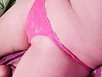 In pink panties