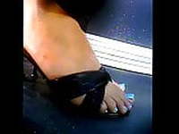 Coed Candid Feet Foot Fetish On Bus