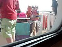 Japanese upskirt in a Greek ferry