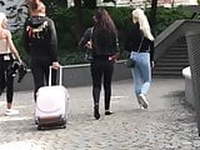 Czech holidays - tourist girls with nice asses