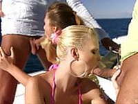 Tarra White and Olivia Have Foursome On a Tropical Boat