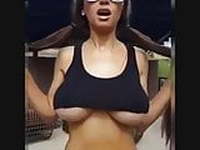 Big boobs jumping
