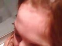 cheating czech milf sucks the big dick but cant deepthroat