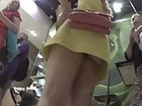 Blonde upskirt at McDonalds