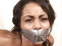 Spanish girl bound and gagged