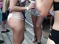 Party girl bikini candid 