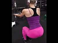 Hot candid blonde teen ass in the gym